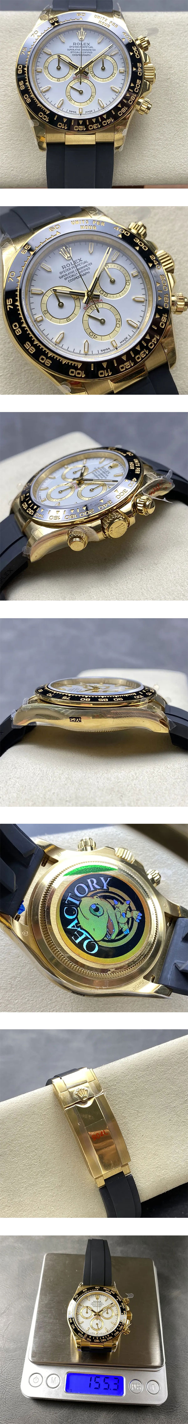 【QF製】ロレックスデイトナコピー M126518LN-0002、加重版、ホワイト 爆売れ品